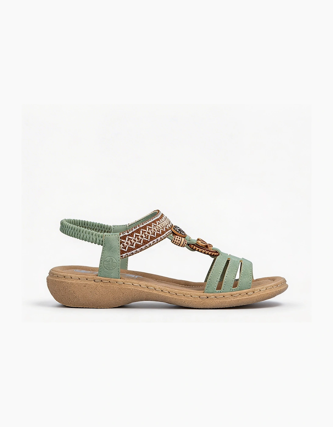 Rieker 61855 Womens Slingback Sandals Green
