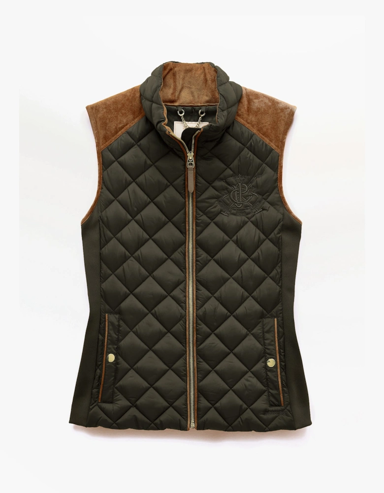 BRAEMAR LUXE GILET Womens Gilets Green