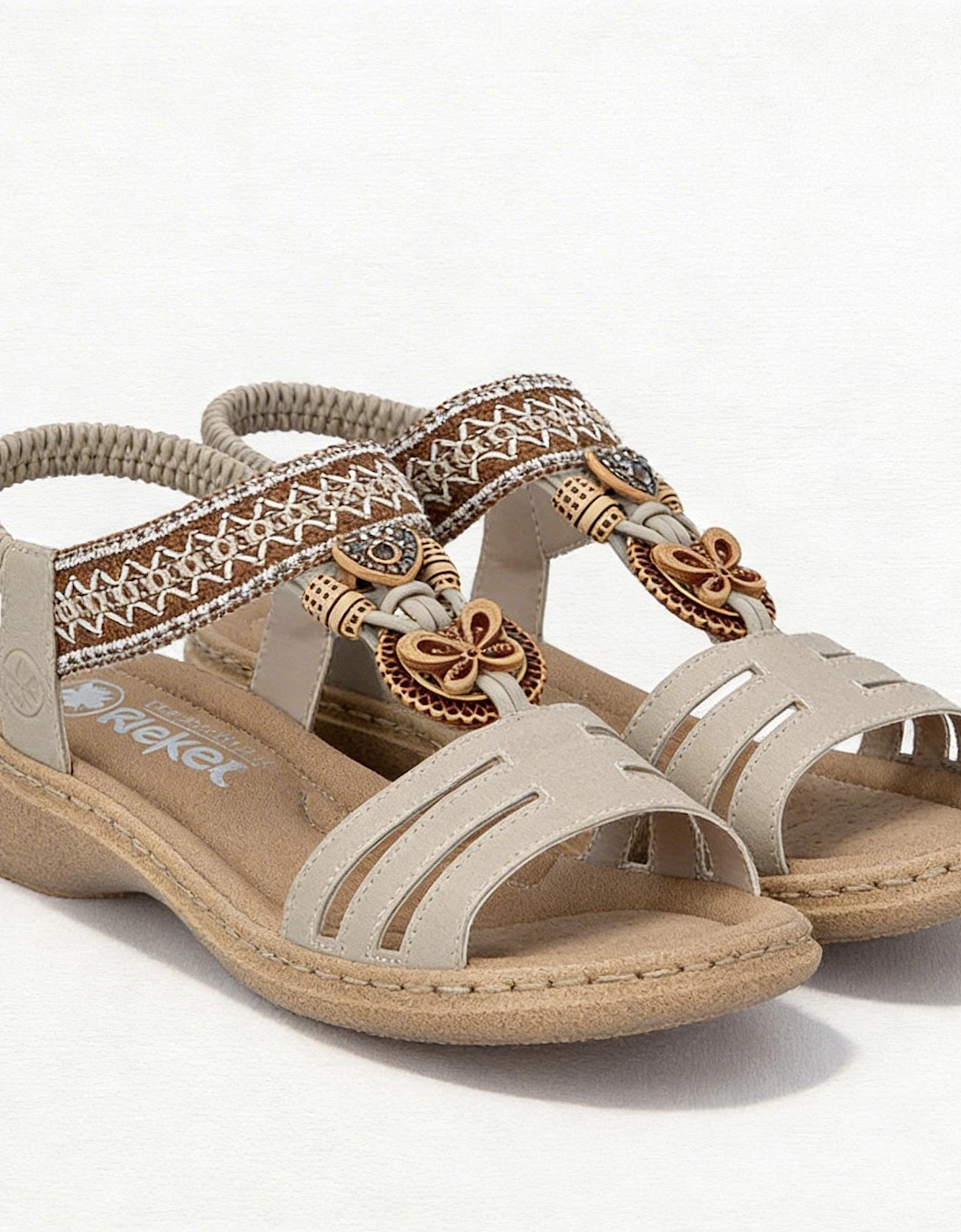 61855 Womens Slingback Sandals Cream