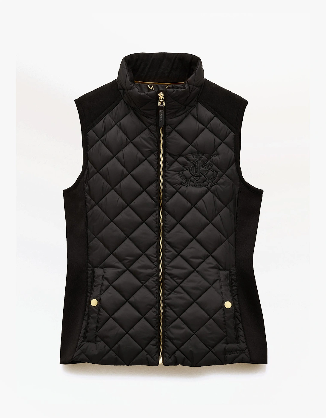 Women's Joules BRAEMAR LUXE GILET Womens Gilets Black - Size: 12