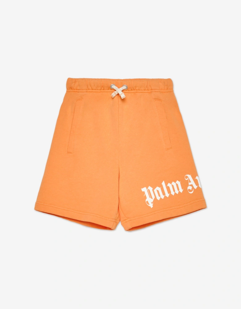 Boys Overlogo Sweat Shorts in Orange
