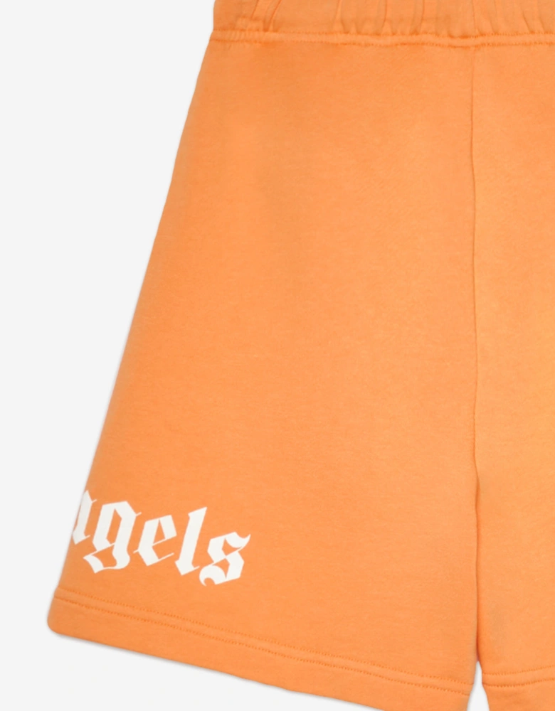 Boys Overlogo Sweat Shorts in Orange
