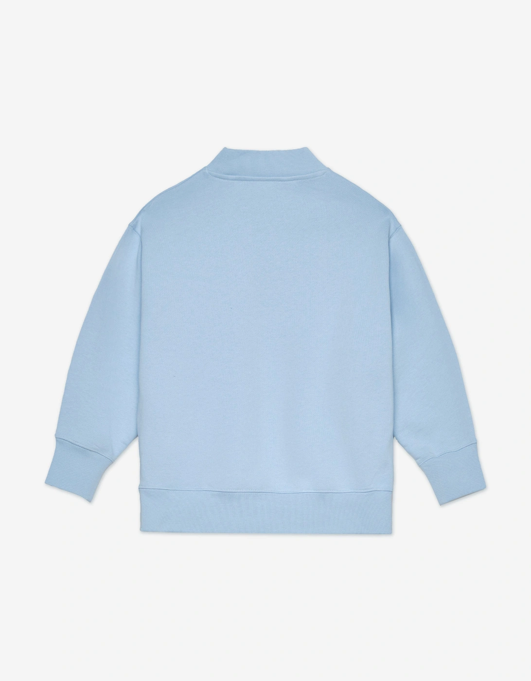 Boys Neck Logo Brushed Regular Sweatshirt in Blue