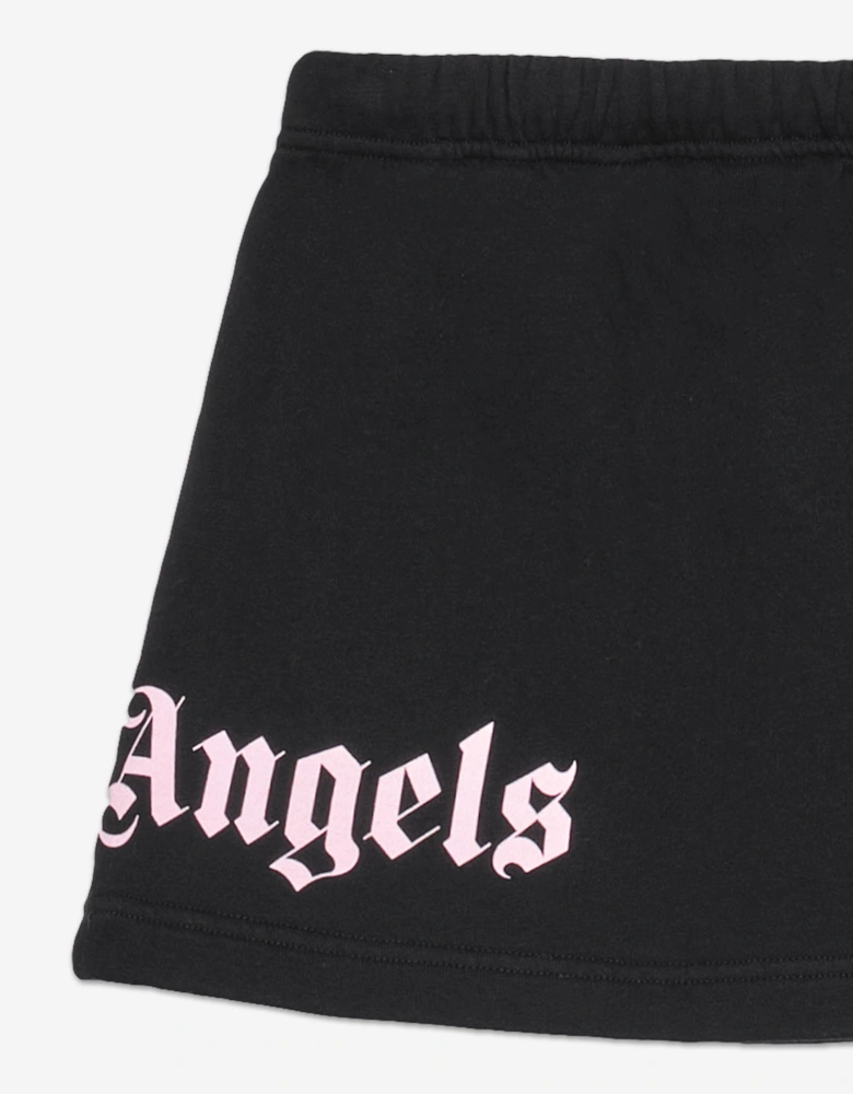 Girls Overlogo Sweat Skirt in Black