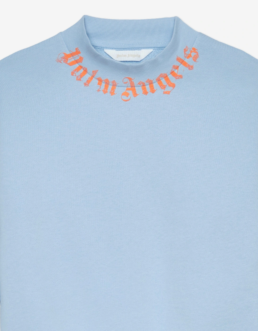 Boys Neck Logo Brushed Regular Sweatshirt in Blue
