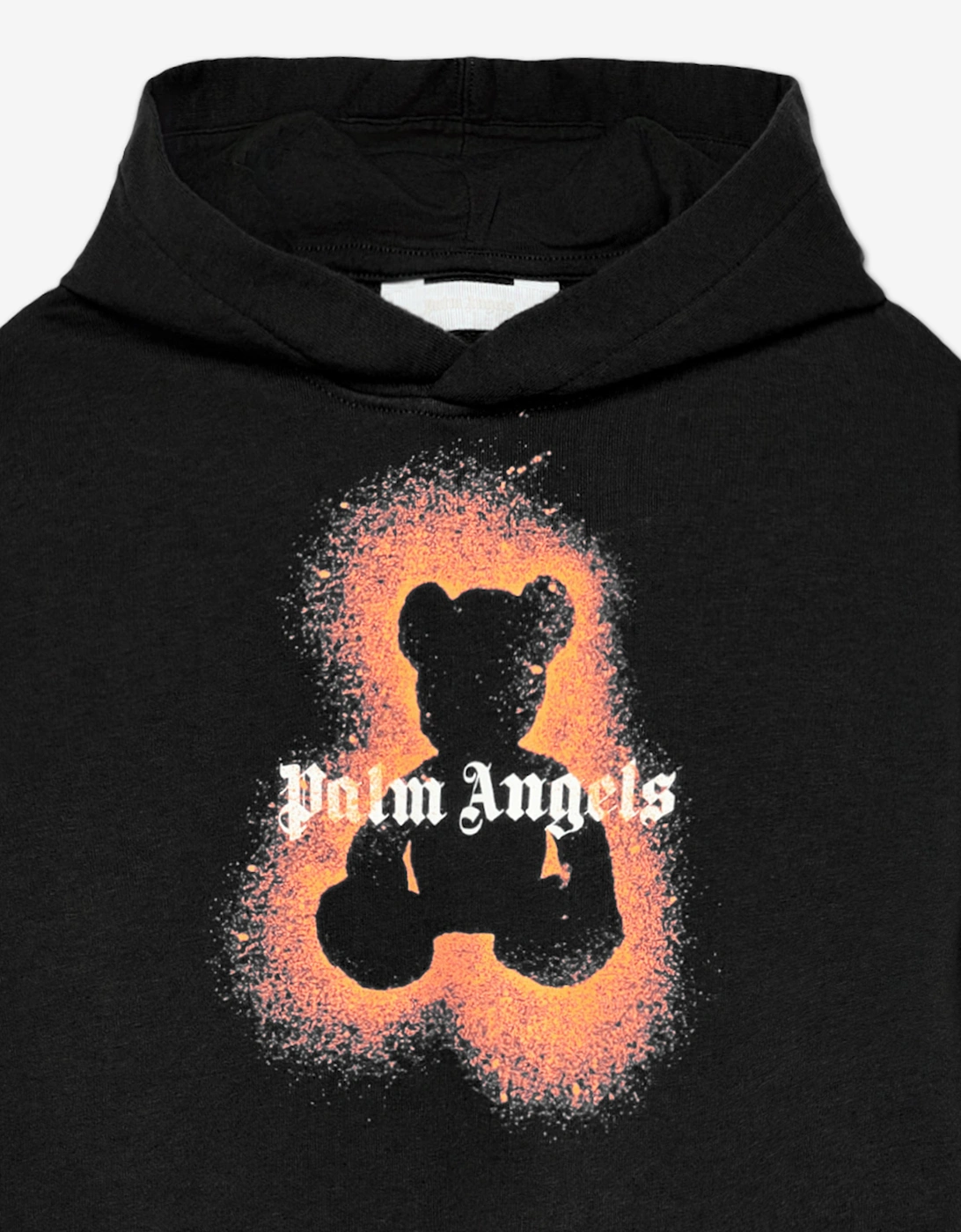 Boys Spray Bear Regular Hoodie in Black