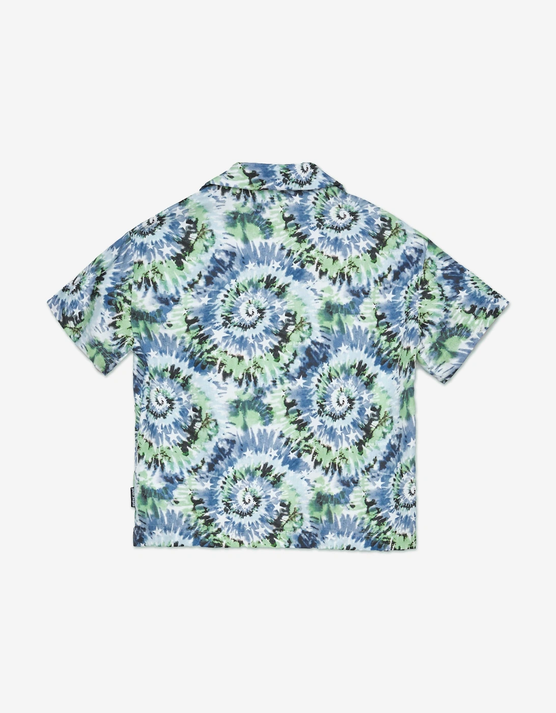 Boys AOP Tie-Dye Bowling Shirt in Blue