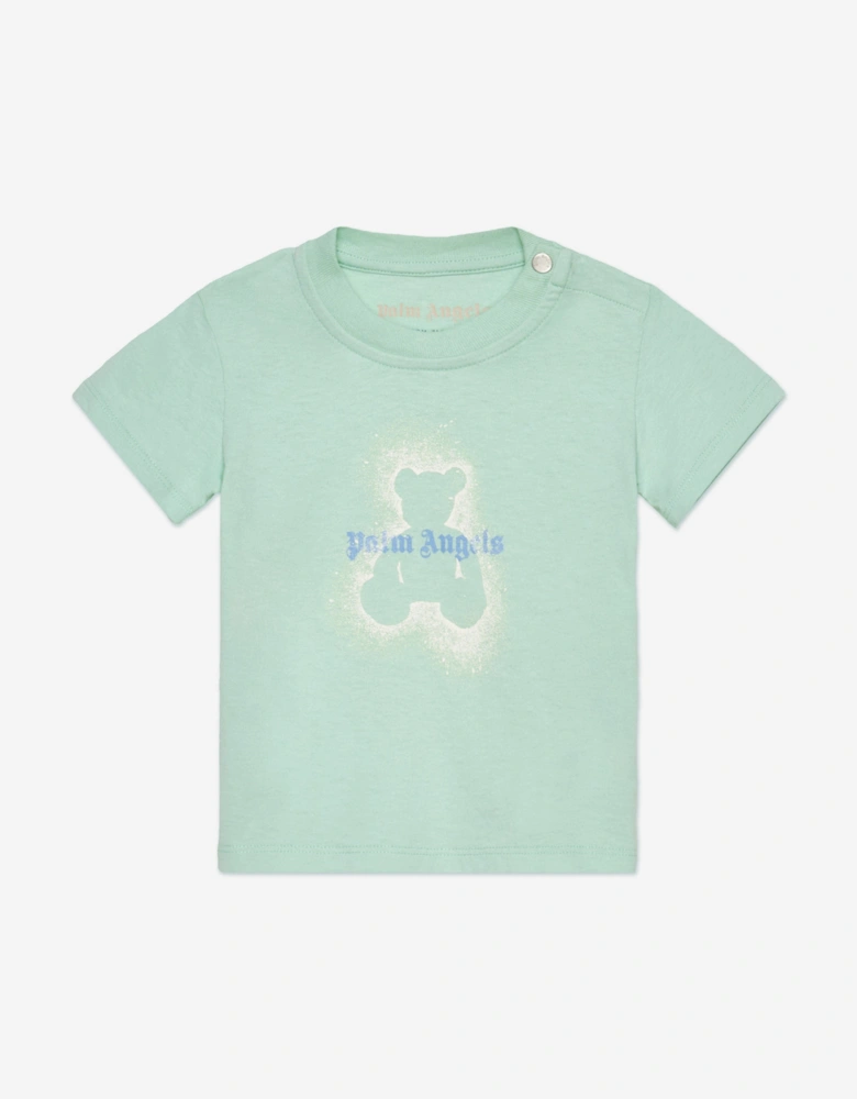 Baby Boys Spray Bear T-Shirt in Green