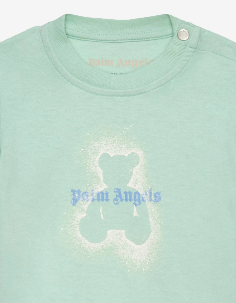 Baby Boys Spray Bear T-Shirt in Green
