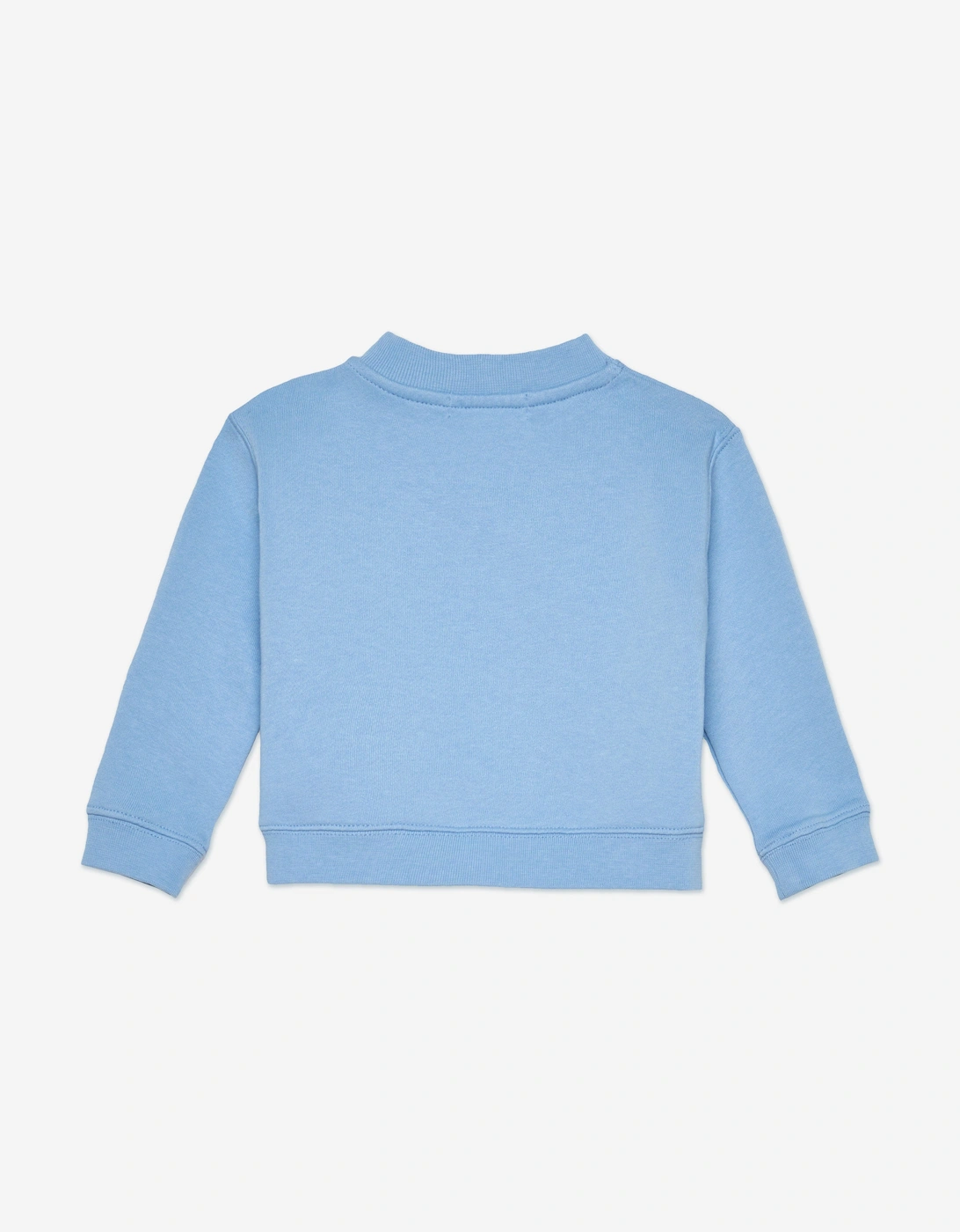 Baby Boys Curved Logo Sweatshirt in Blue