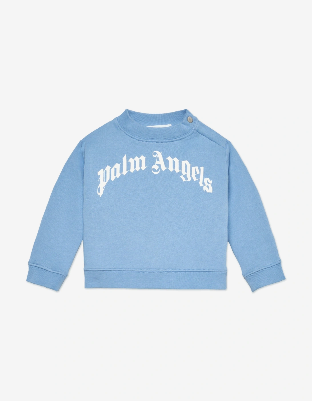 Baby Boys Curved Logo Sweatshirt in Blue, 5 of 4