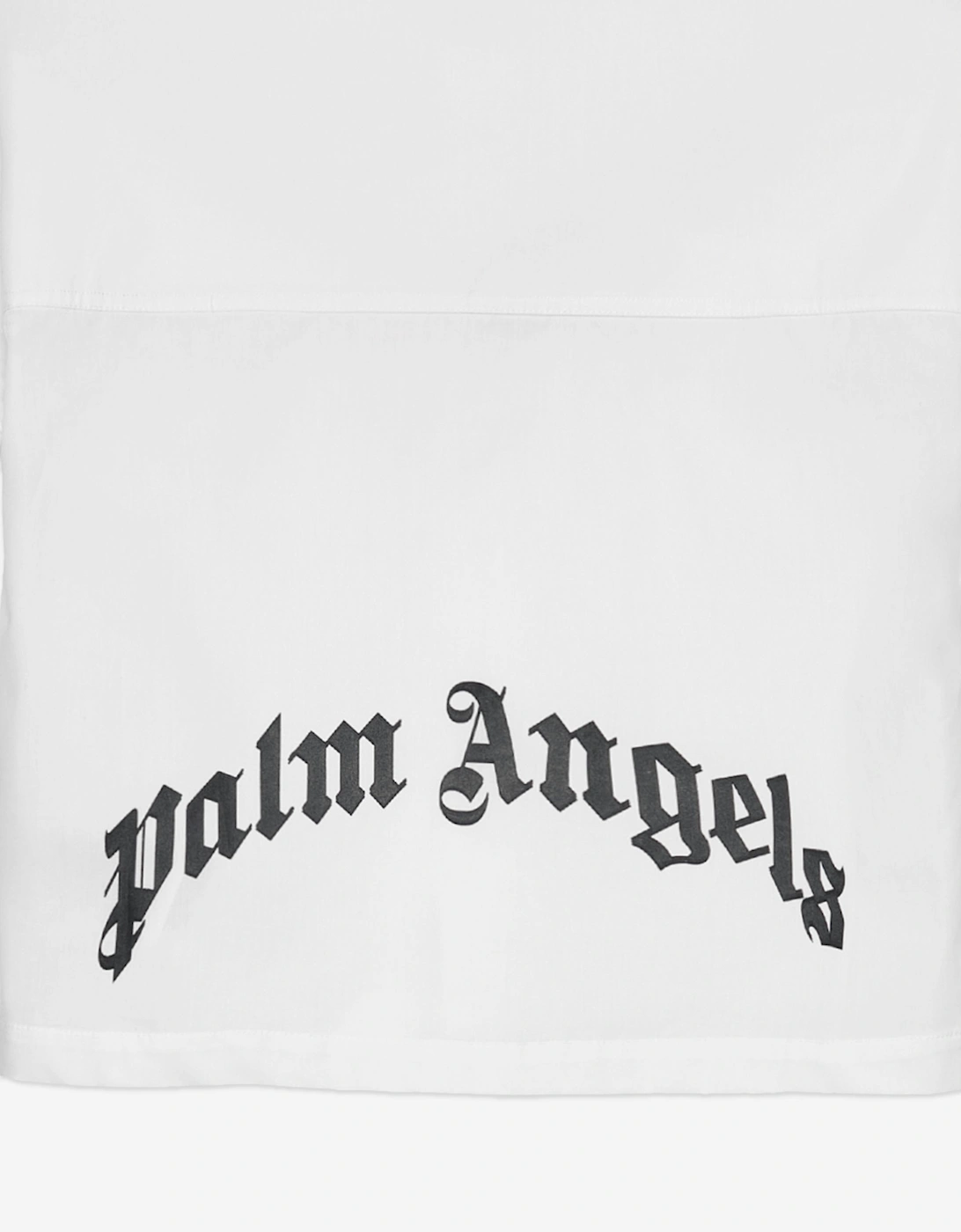 Boys Curved Logo Overshirt in Ivory