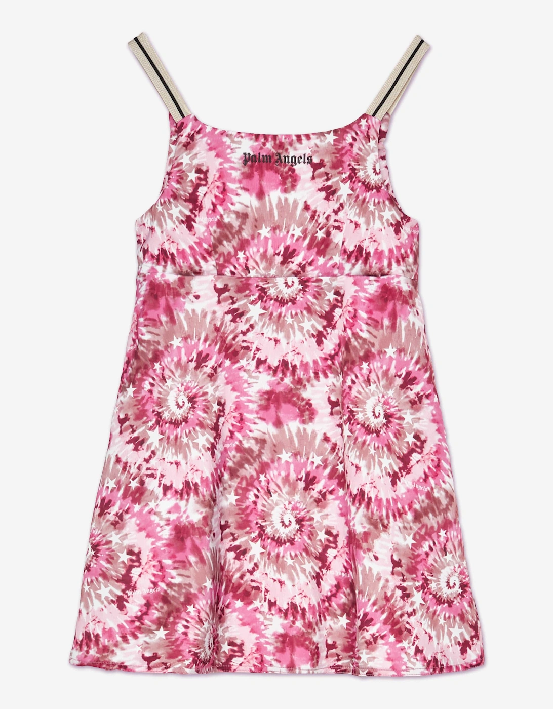 Girls AOP Tie-Dye Track Slip Dress in Pink, 5 of 4
