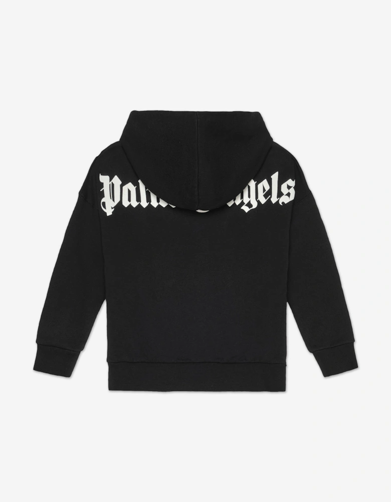 Boys Overlogo Oversize Fit Hoodie in Black