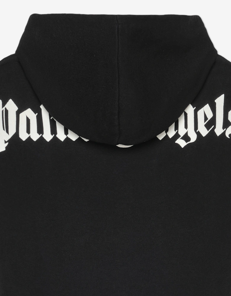 Boys Overlogo Oversize Fit Hoodie in Black