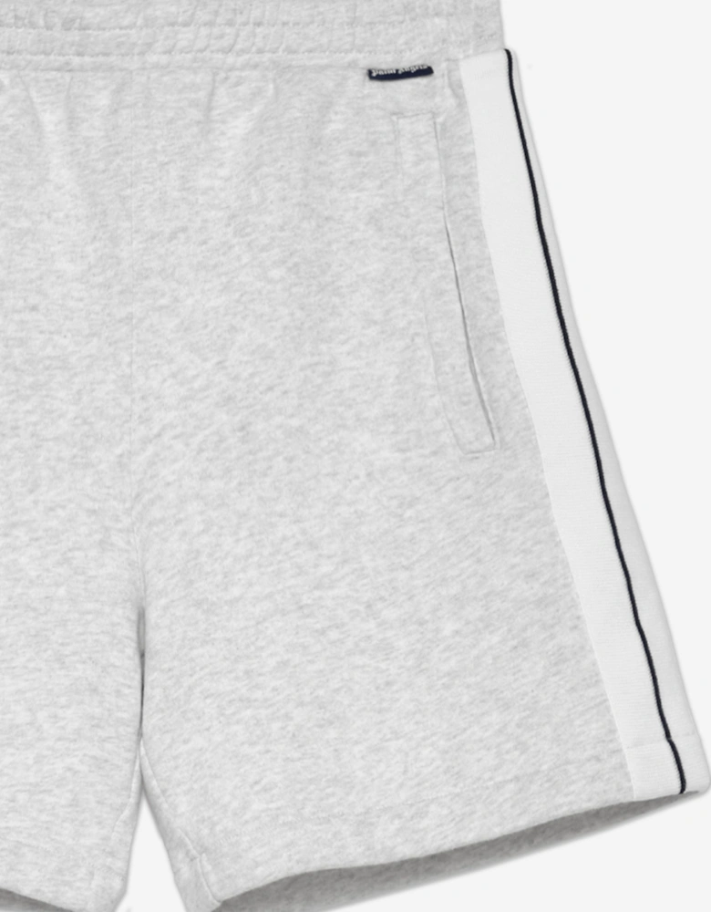 Palm Angels Boys Knit Track Sweat Shorts in Grey