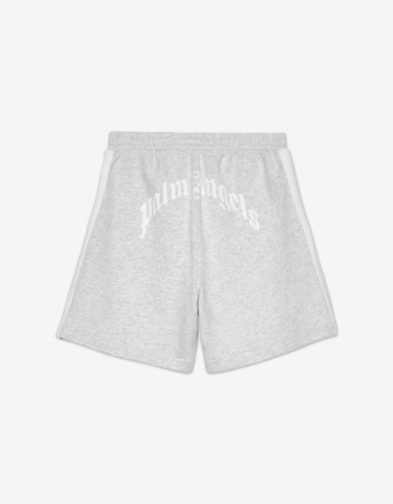 Palm Angels Boys Knit Track Sweat Shorts in Grey