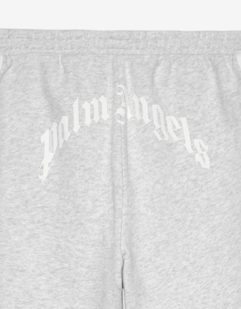 Palm Angels Boys Knit Track Sweat Shorts in Grey