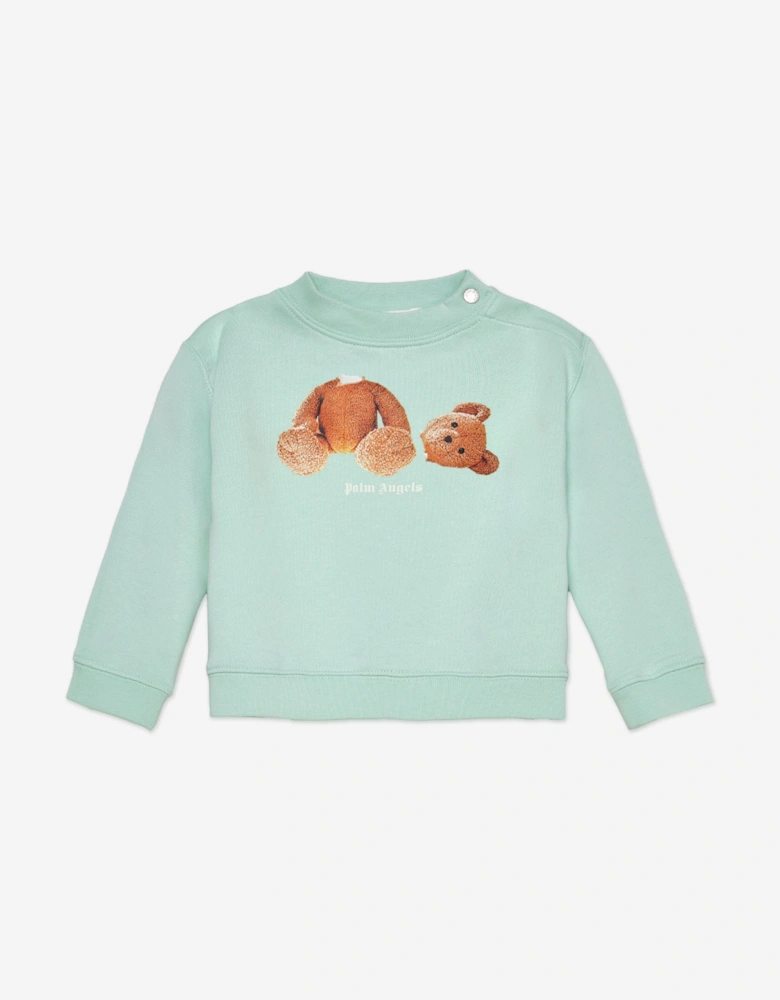 Baby Boys Bear Sweatshirt in Green