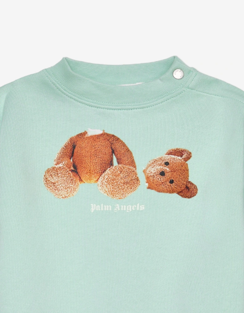 Baby Boys Bear Sweatshirt in Green