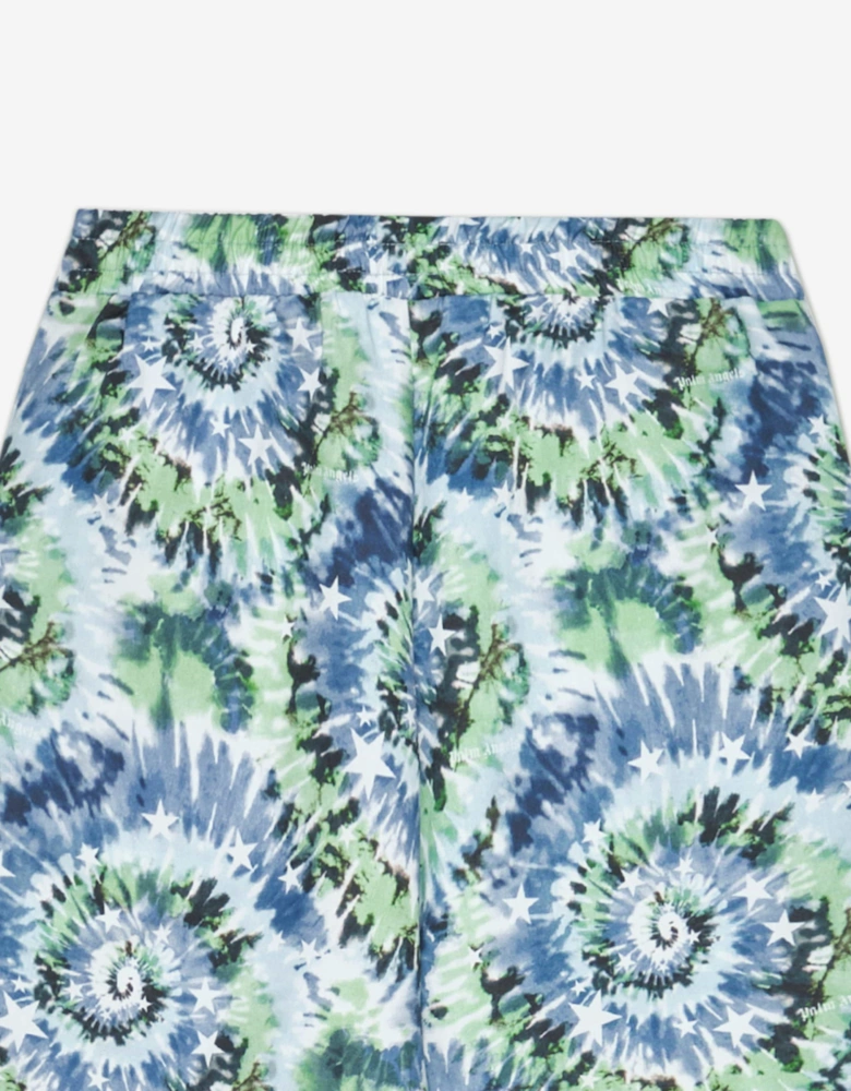 Boys Tie-Dye Stars Loose Shorts in Blue