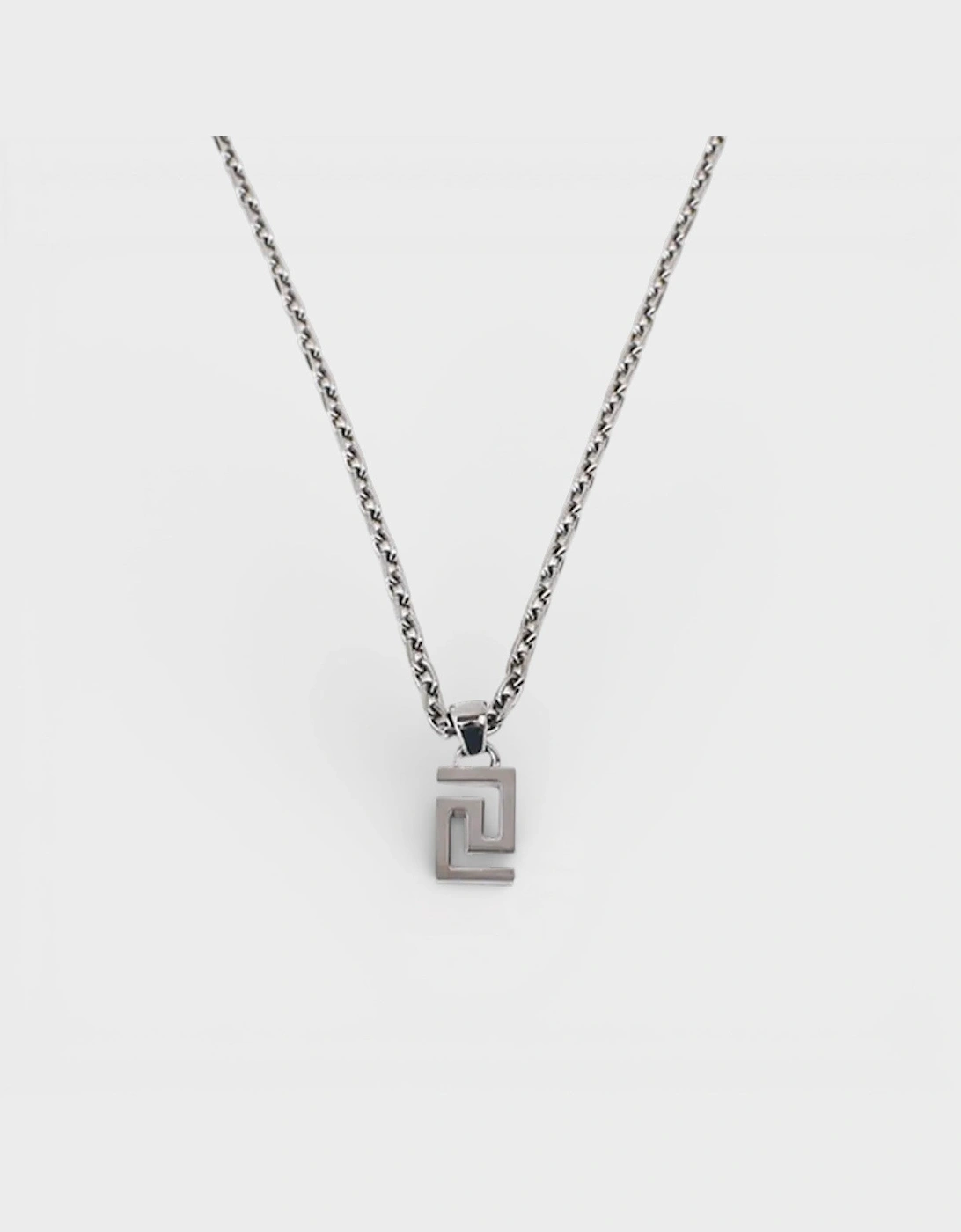 Greca Pendant Necklace Silver