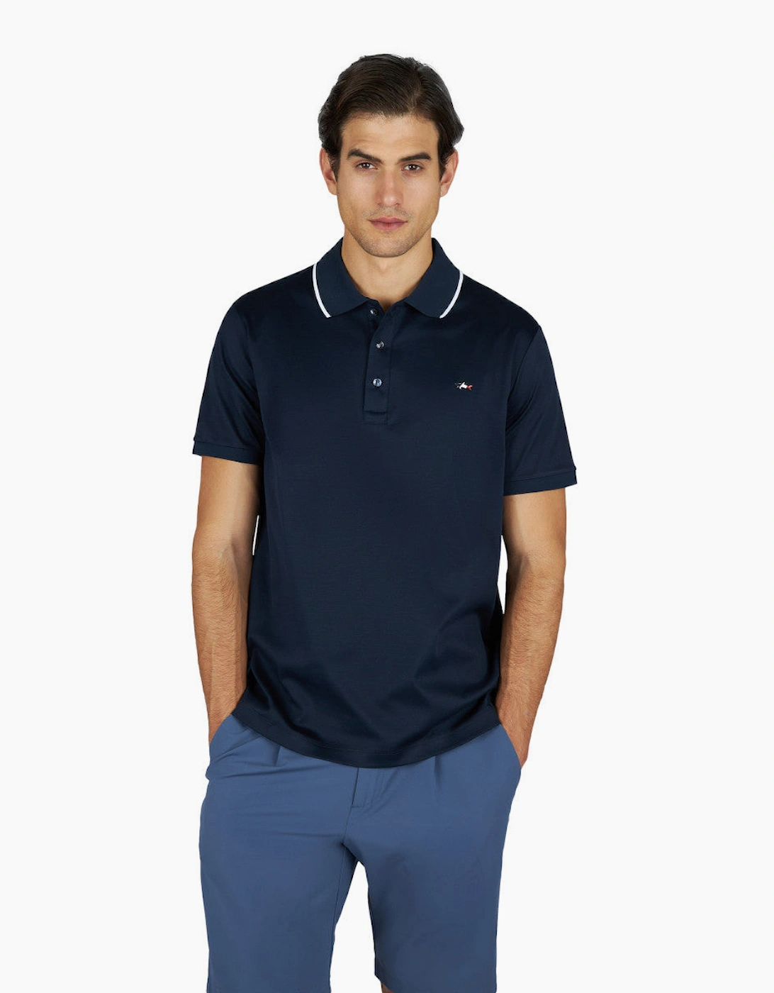 Aqa Touch Cotton Polo Shirt 013 Navy