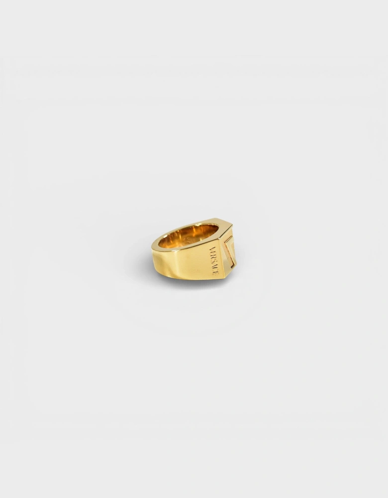 Greca Engraved Gold Ring