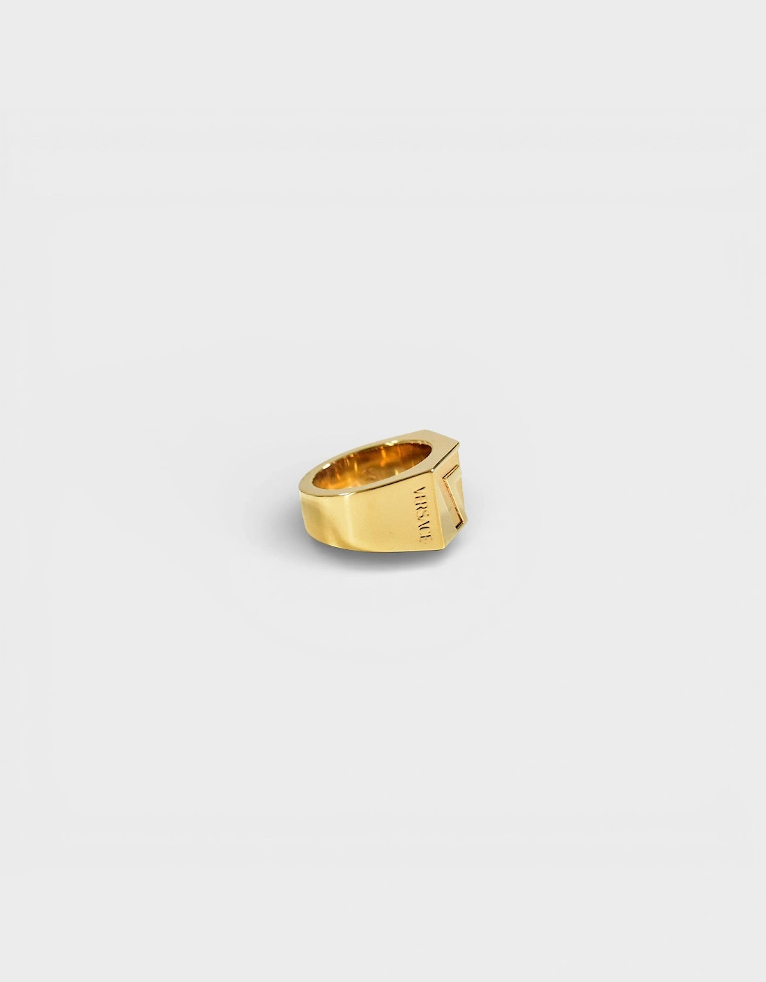 Greca Engraved Gold Ring