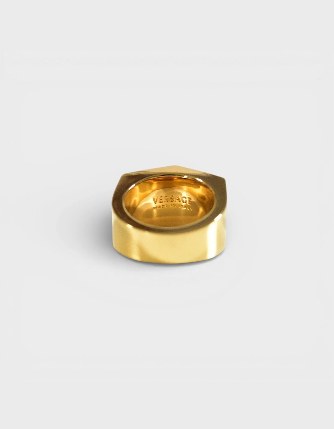 Greca Engraved Gold Ring