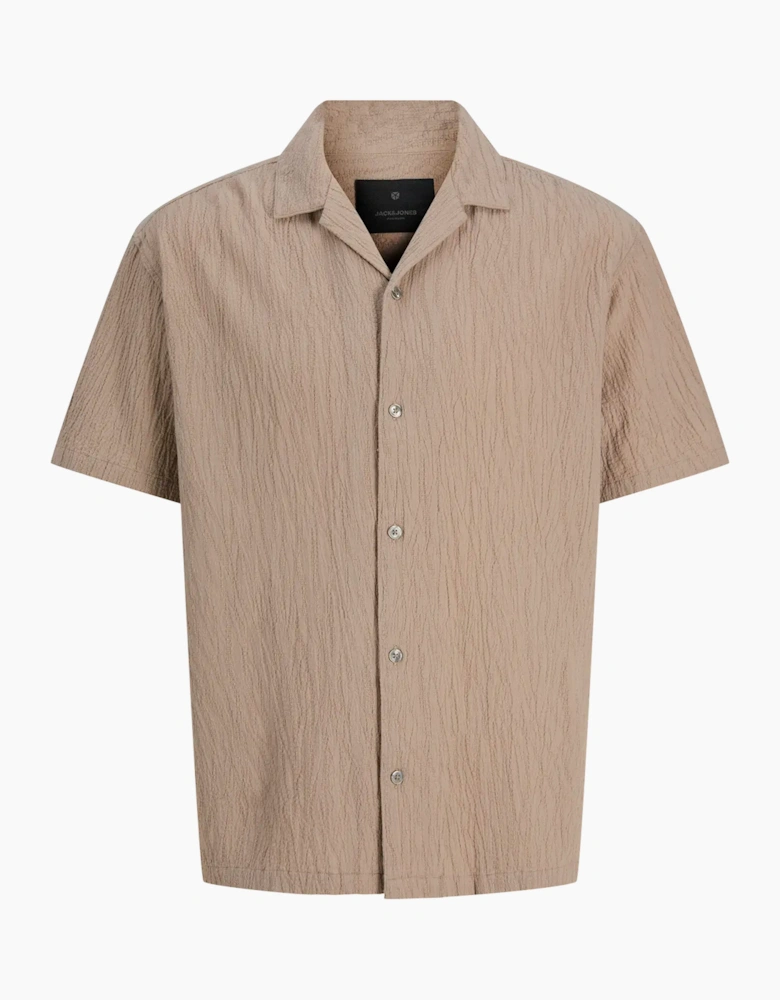 Jack & Jones Jacquard Short Sleeve Shirt Aluminum