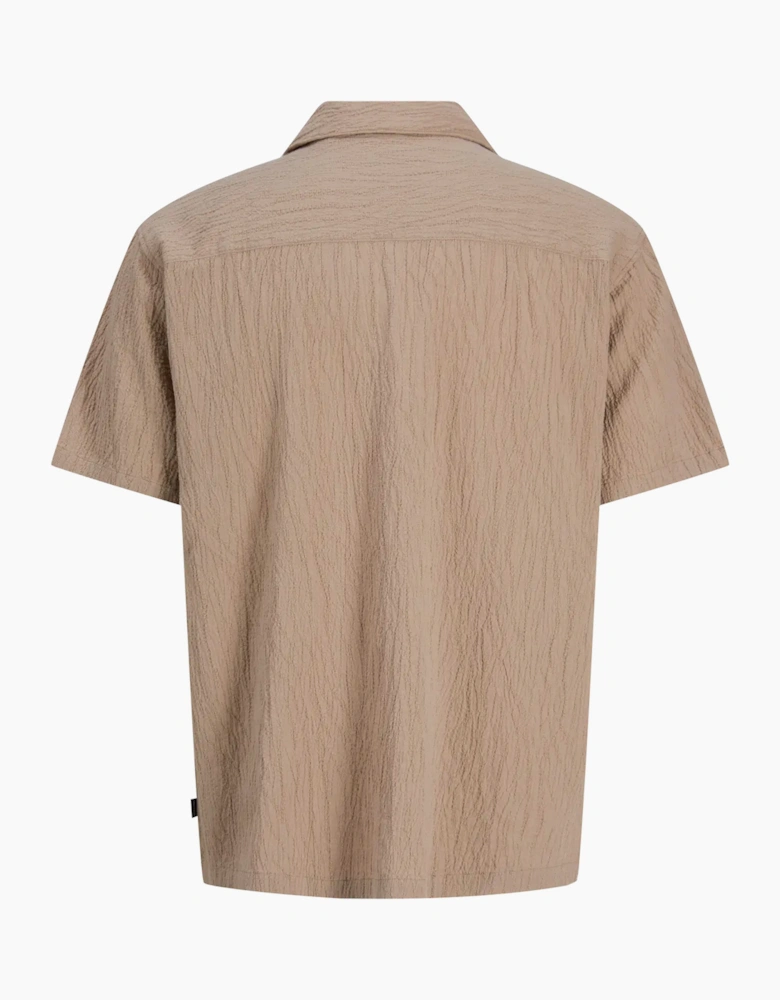 Jack & Jones Jacquard Short Sleeve Shirt Aluminum