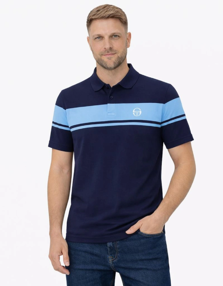 Young Line Polo Shirt Maritime Blue/Baltic Sea