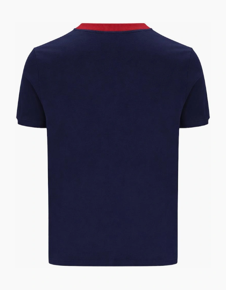 Supermac T-Shirt Maritime Blue/Adrenaline Rush/White