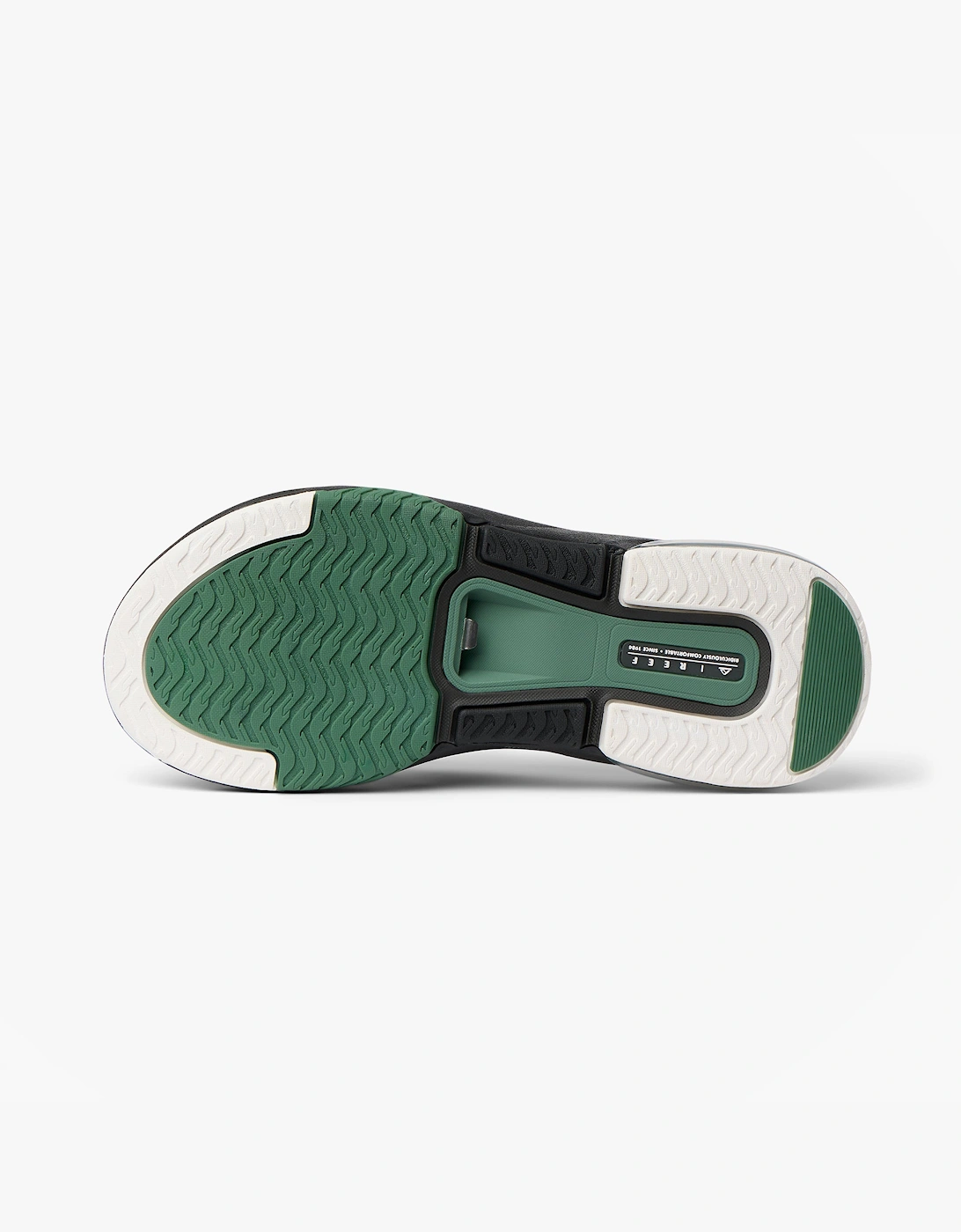 FANNING Mens Toe-Post Sandals White/Black/Green