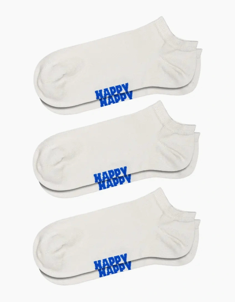3-Pack Solid Low Socks White
