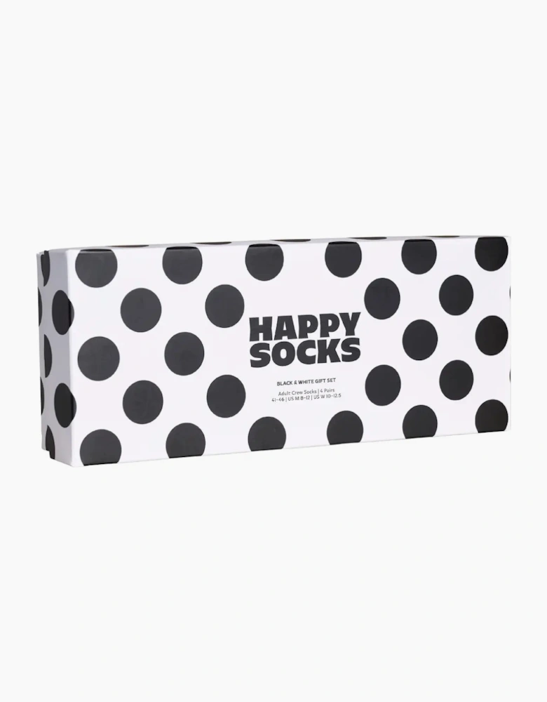 4-Pack Black and White Socks Gift Set