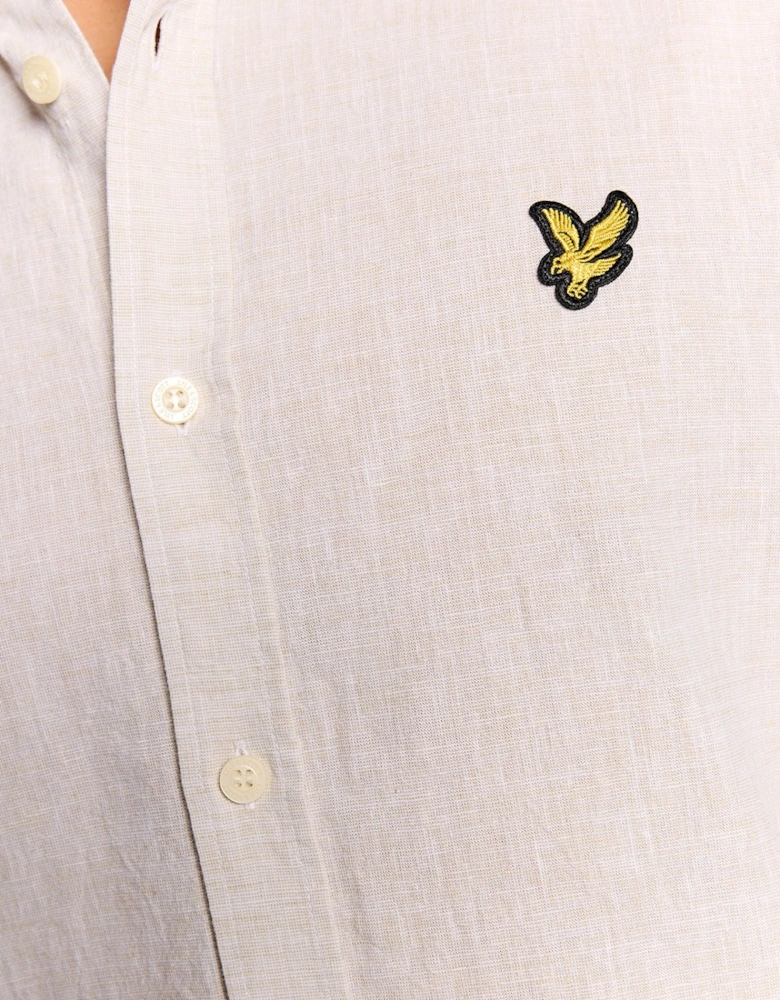 Linen Blend Oxford Shirt