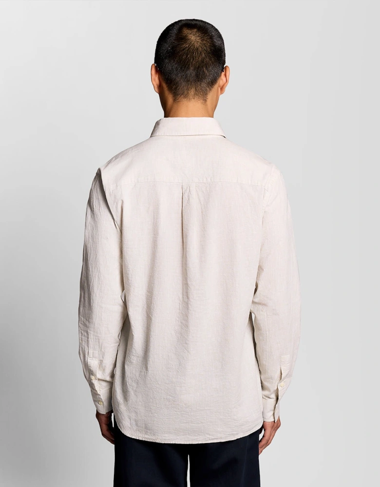 Linen Blend Oxford Shirt