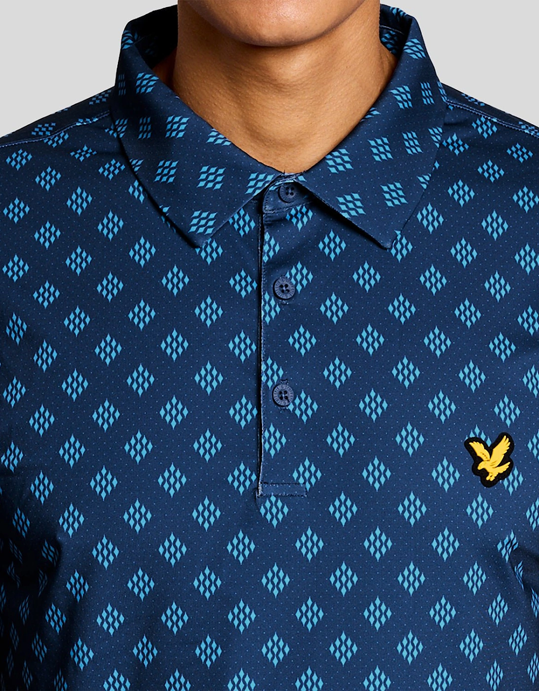 Argyle Print Polo Shirt