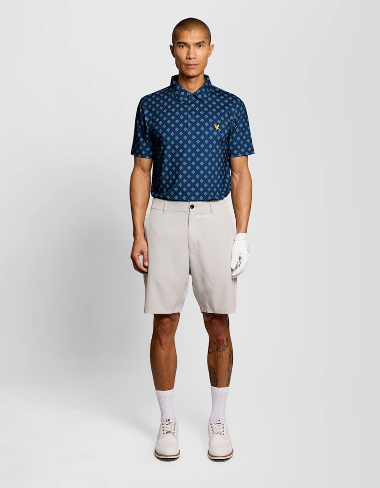 Argyle Print Polo Shirt