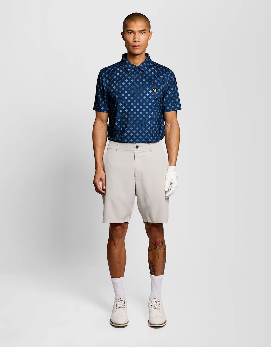 Argyle Print Polo Shirt