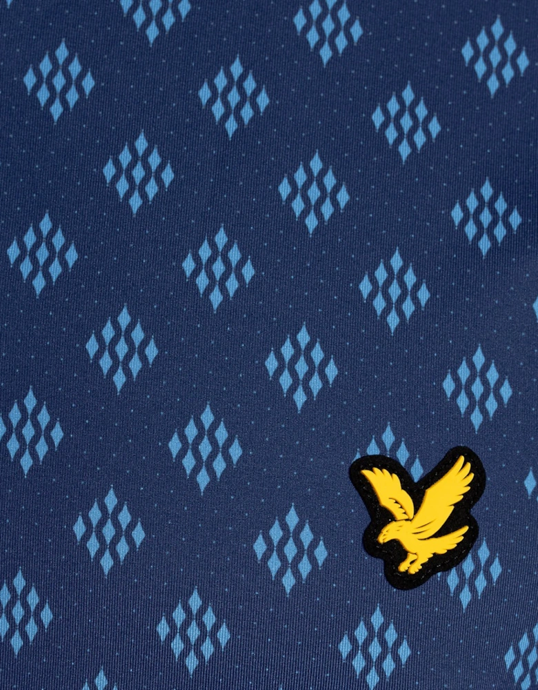 Argyle Print Polo Shirt