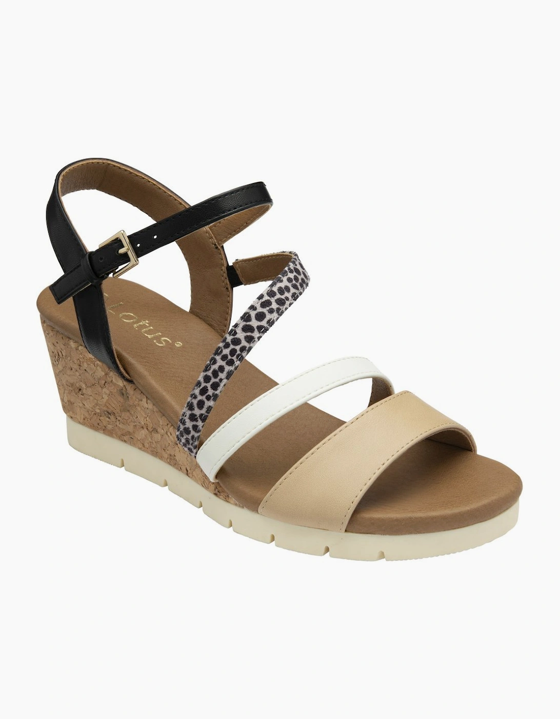 Lotus Women's Brown Kitty Wedge Sandals - Size 4