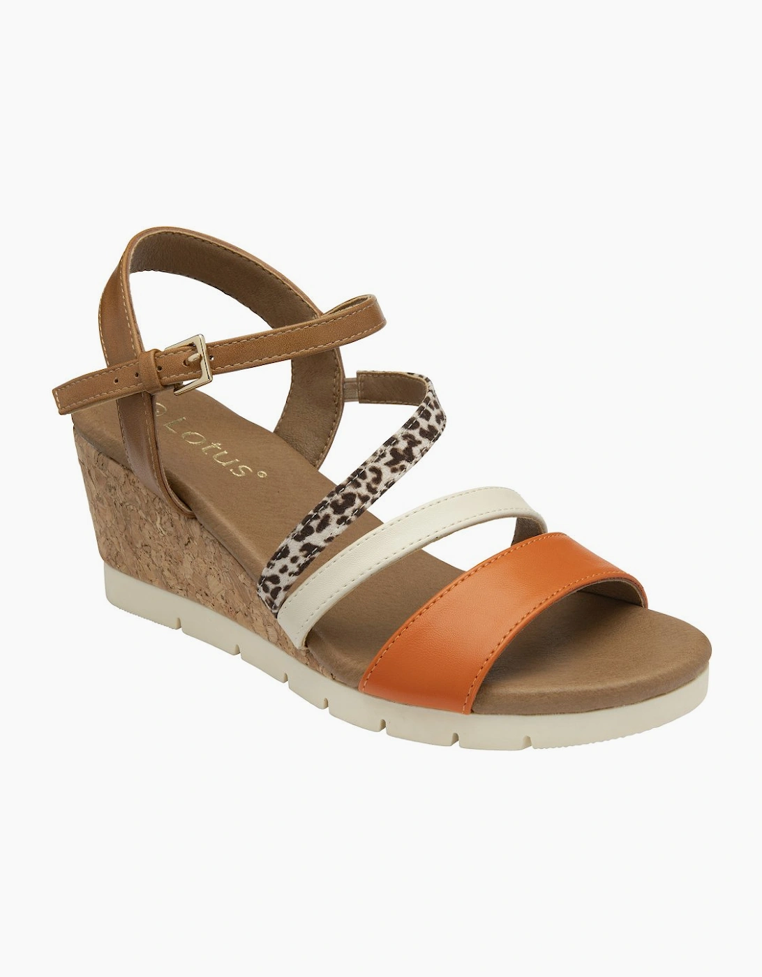 Lotus Women's Brown Kitty Wedge Sandals - Size 7