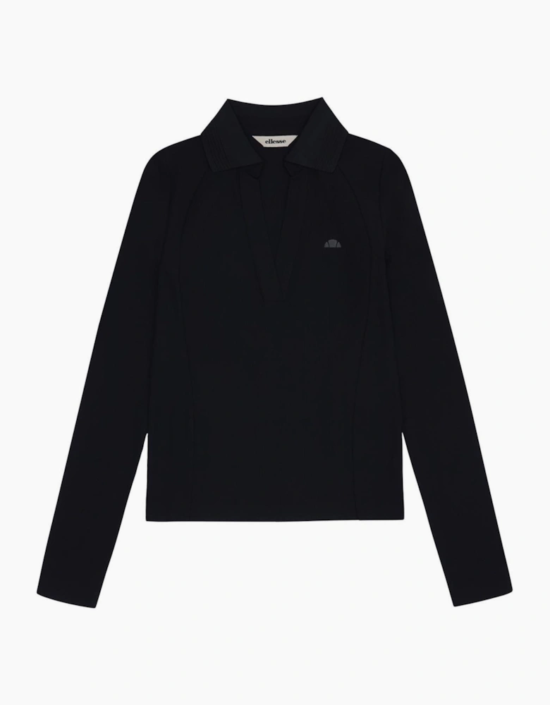 Jeorg LS Fitted Polo Shirt - Black