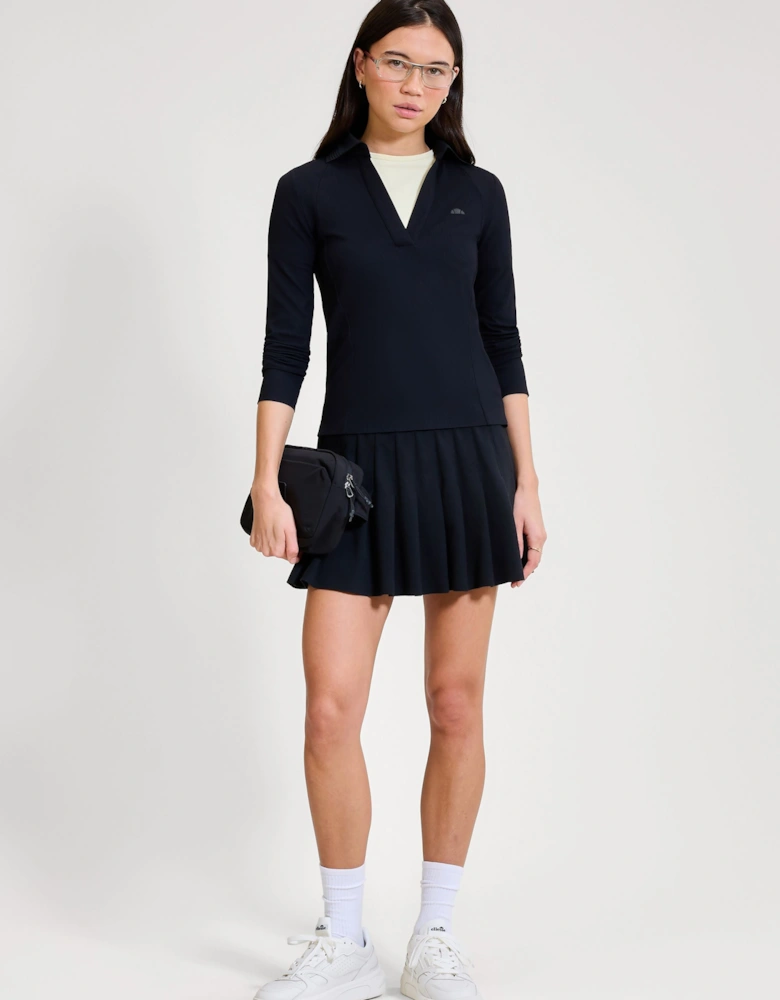 Jeorg LS Fitted Polo Shirt - Black