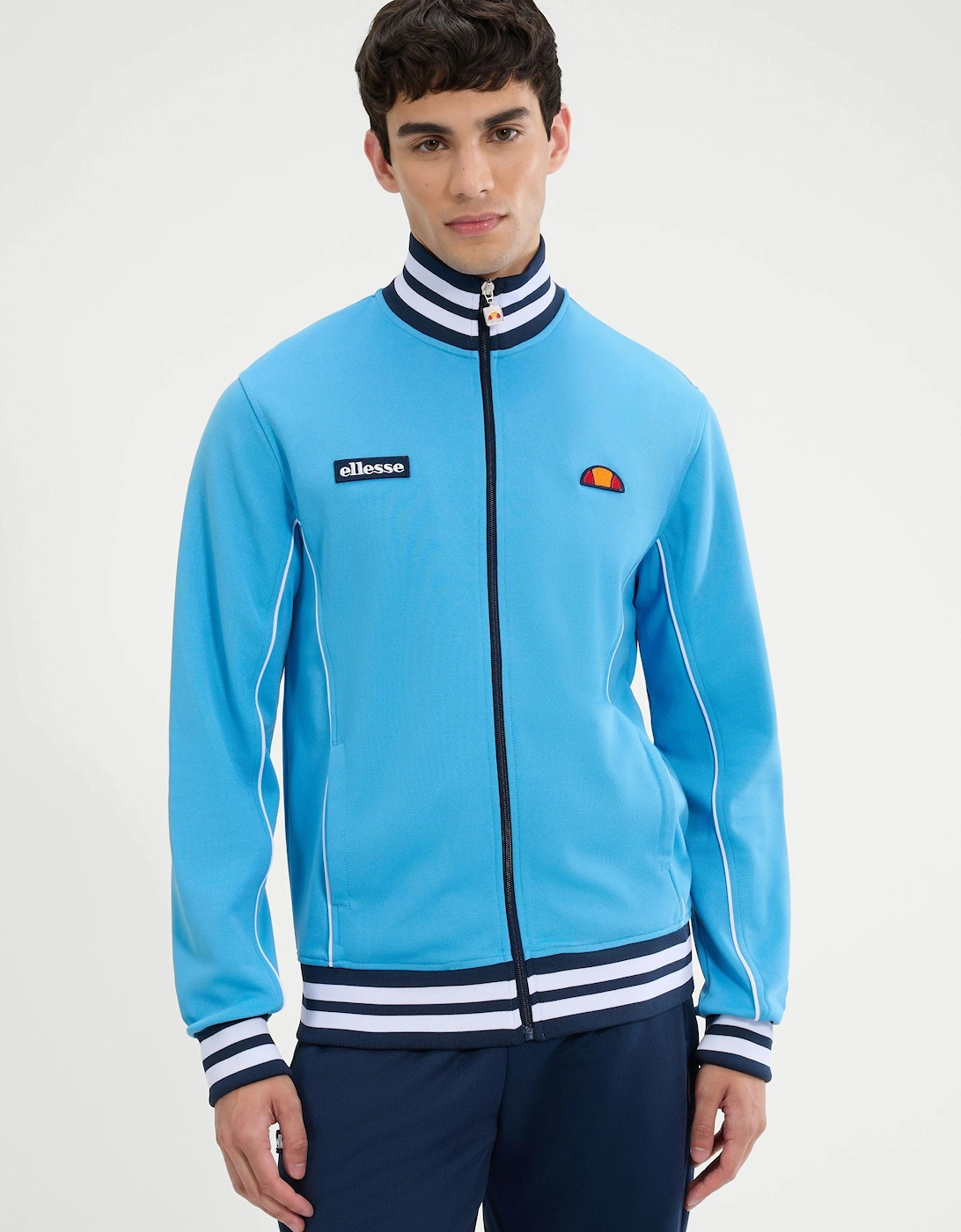 Milan Track Jacket - Light Blue/Navy