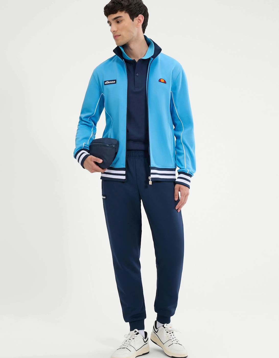 Milan Track Jacket - Light Blue/Navy