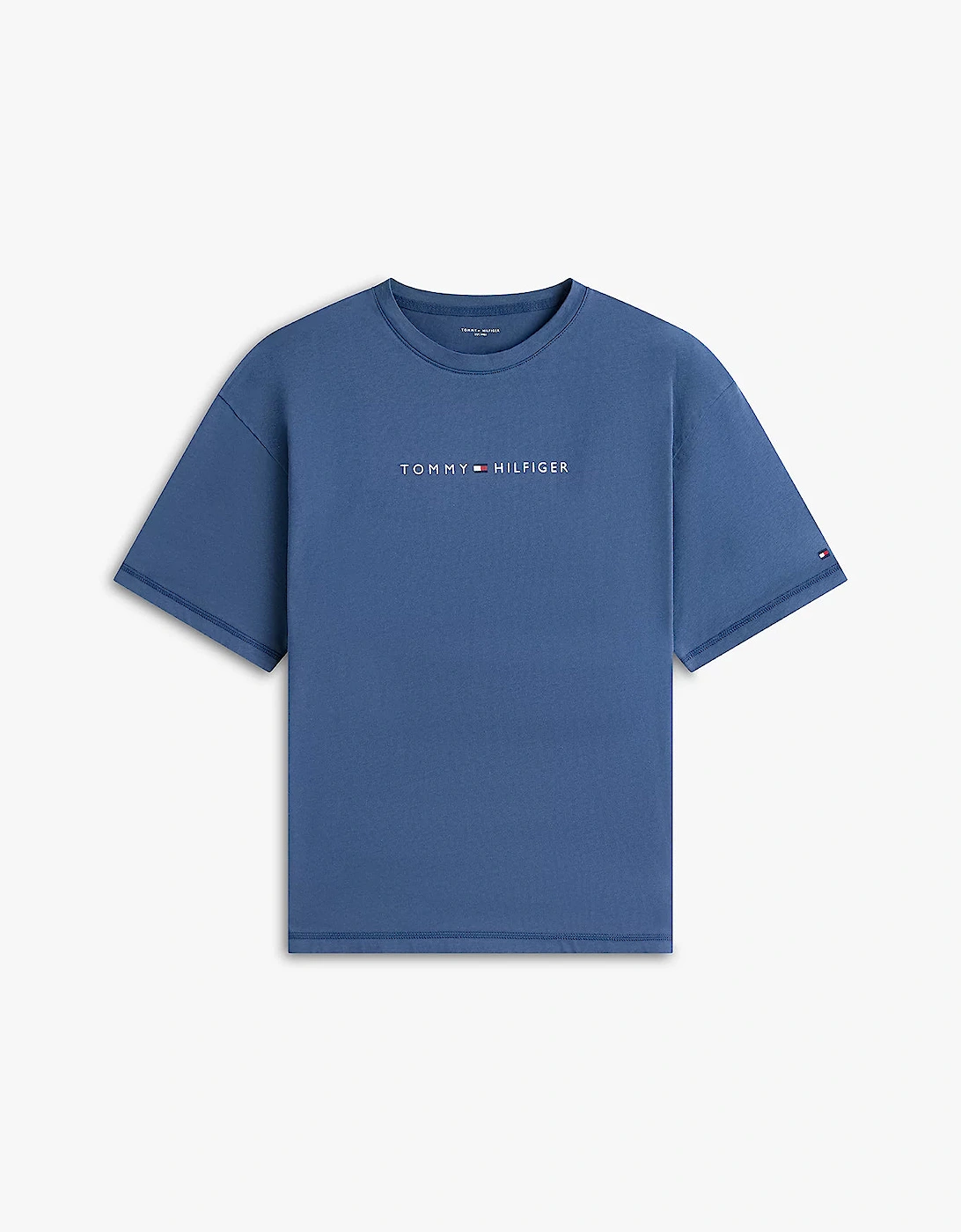 Tommy Hilfiger SS LOGO TEE Mens T-Shirt Aegean Sea